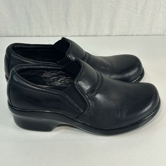 Ariat Sutter Black Leather Wedge Women’s Work Slip-On Clogs Loafers Sz 8.5 B - Picture 1 of 8